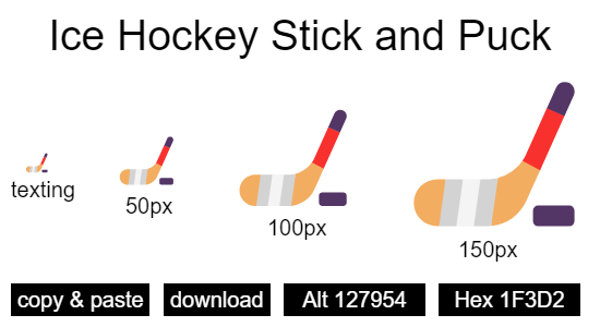 Ice Hockey Stick and Puck emoji