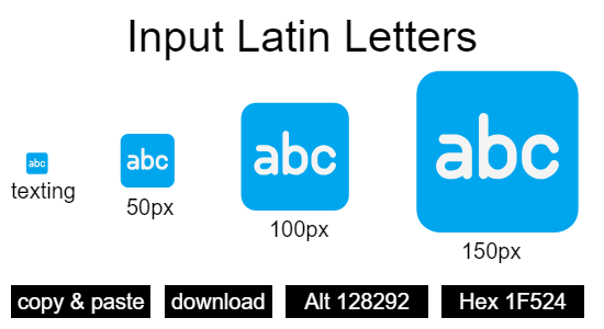 Input Latin Letters emoji