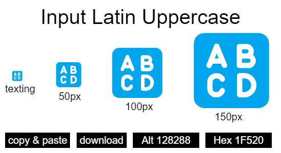 Input Latin Uppercase emoji