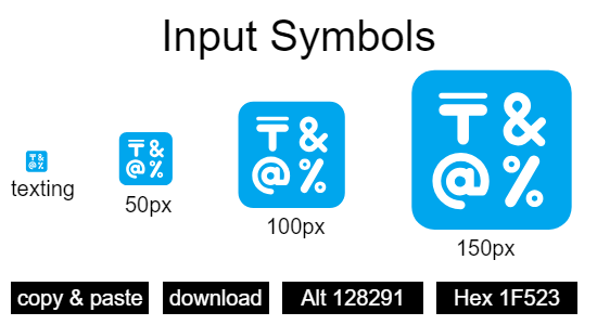 Input Symbols emoji