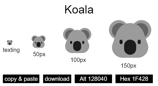 Koala emoji