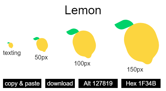 Lemon emoji