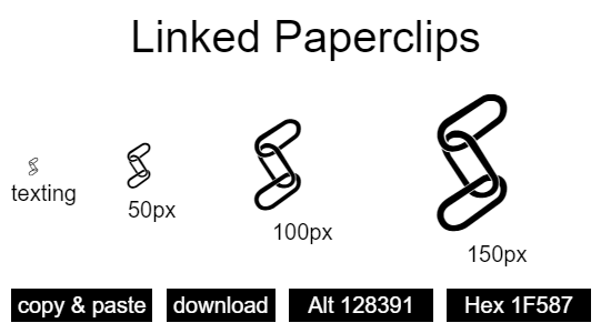 Linked Paperclips emoji