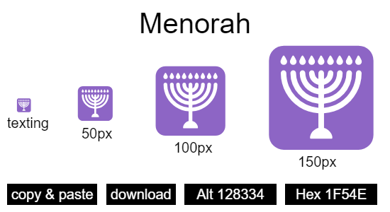 Menorah emoji