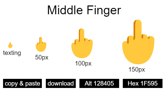 Middle Finger emoji