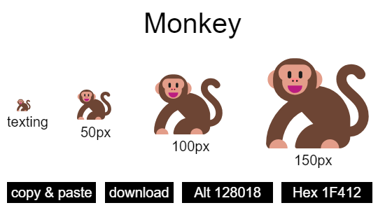 Monkey emoji