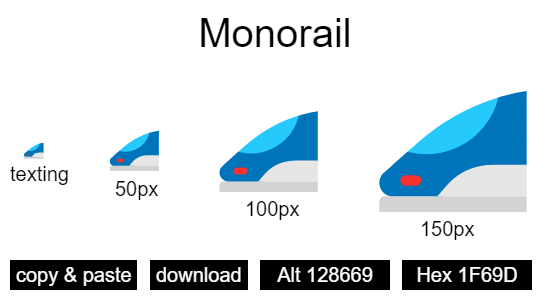 Monorail emoji