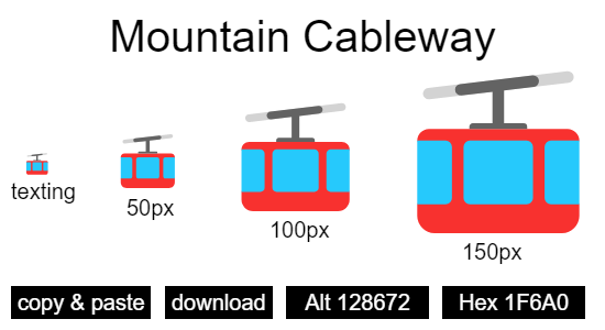 Mountain Cableway emoji