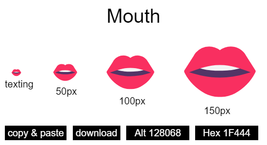Mouth emoji
