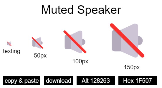 Muted Speaker emoji