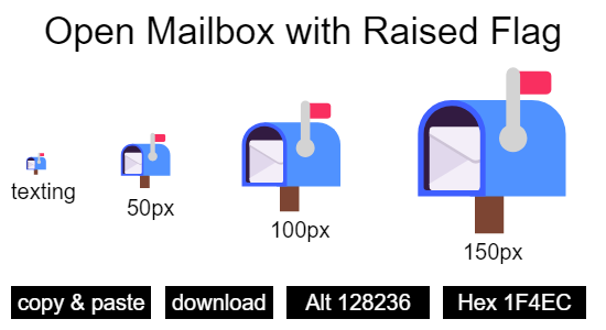 Open Mailbox with Raised Flag emoji