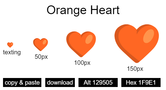 Orange Heart emoji