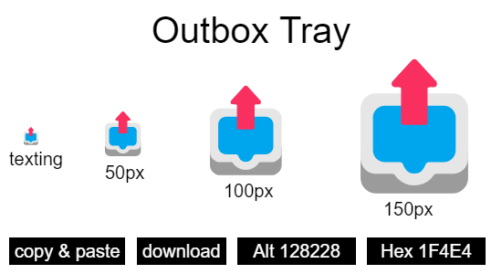 Outbox Tray emoji