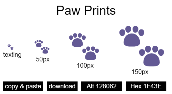 Paw Prints emoji