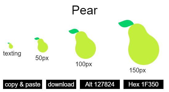 Pear emoji