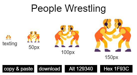 People Wrestling emoji