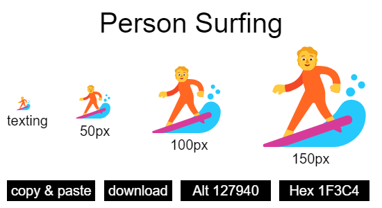 Person Surfing emoji