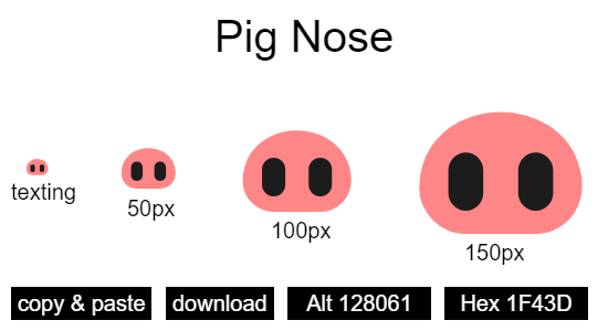 Pig Nose emoji