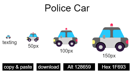 Police Car emoji