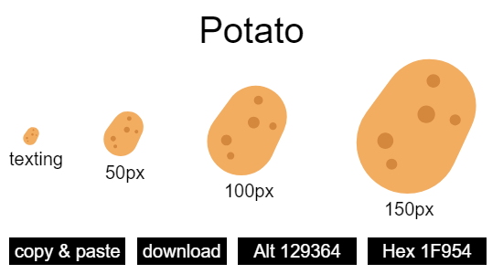 Potato emoji