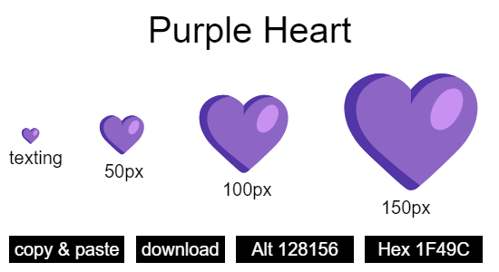 Purple Heart emoji