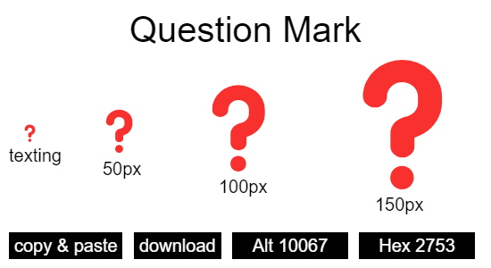 Question Mark emoji