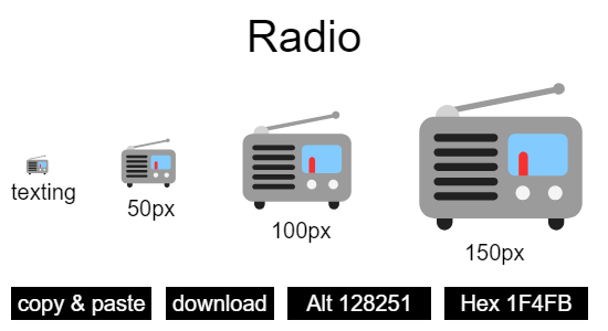 Radio emoji