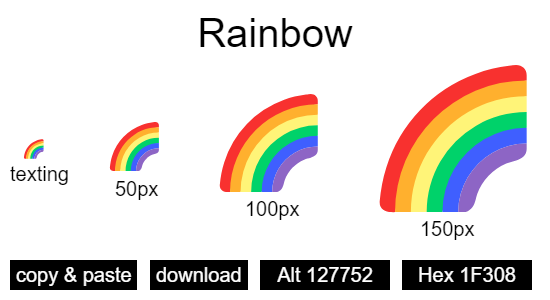 Rainbow emoji