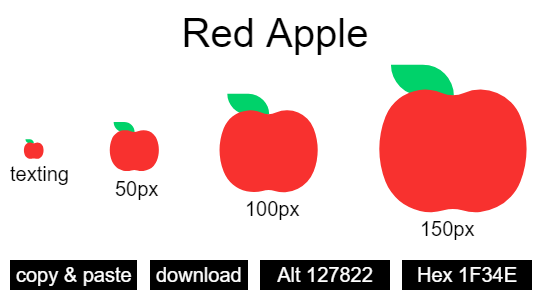 Red Apple emoji