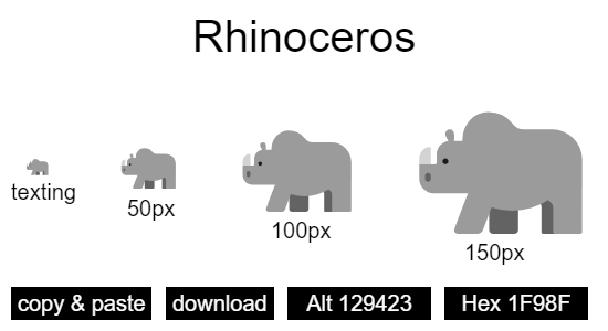 Rhinoceros emoji