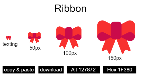 Ribbon emoji
