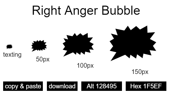 Right Anger Bubble emoji