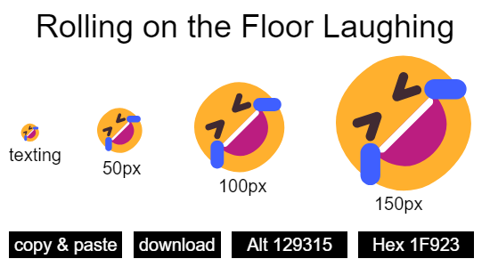Rolling on the Floor Laughing emoji