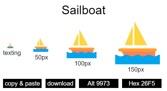 Sailboat emoji