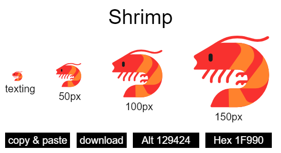 Shrimp emoji