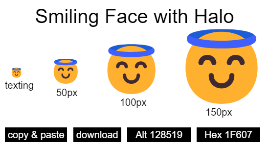 Smiling Face with Halo emoji