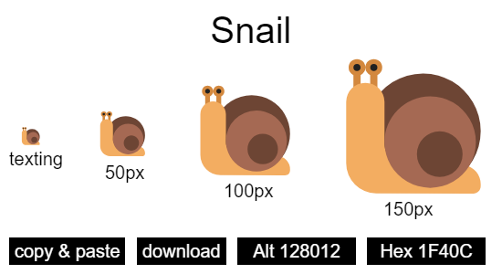 Snail emoji