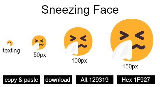 Sneezing Face emoji