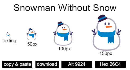 Snowman Without Snow emoji
