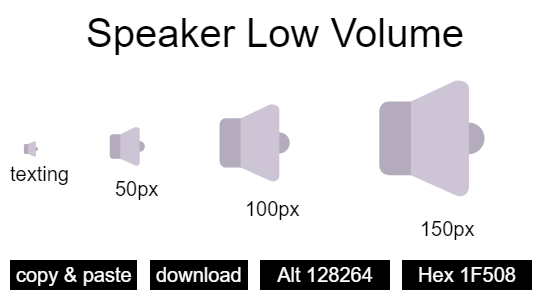 Speaker Low Volume emoji