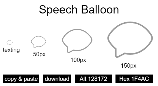 Speech Balloon emoji