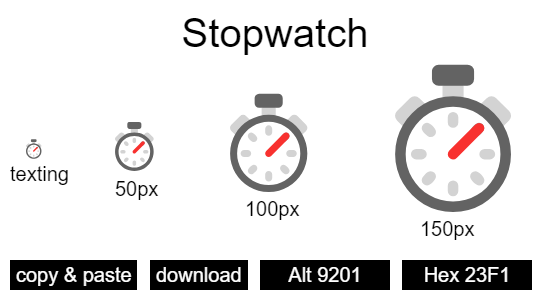 Stopwatch emoji