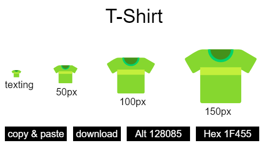 T-Shirt emoji