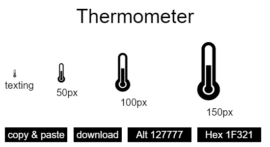 Thermometer emoji