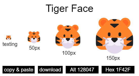 Tiger Face emoji