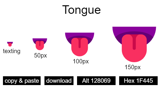 Tongue emoji