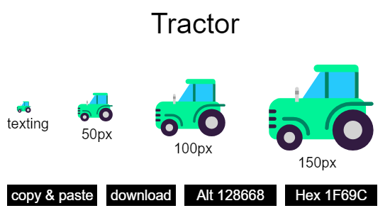 Tractor emoji
