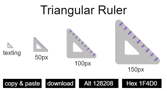 Triangular Ruler emoji