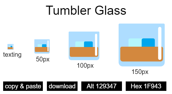 Tumbler Glass emoji