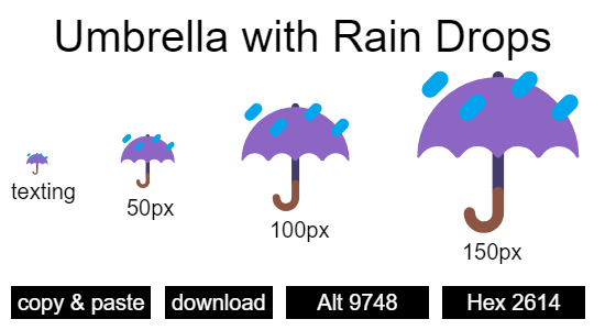 Umbrella with Rain Drops emoji
